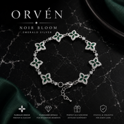 ORVÉN Noir Bloom Emerald Silver
