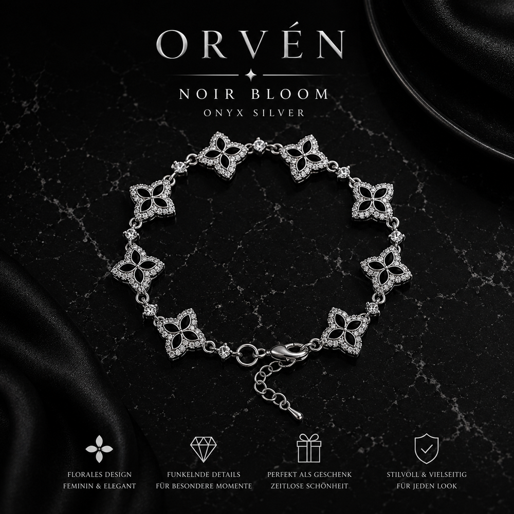 ORVÉN Noir Bloom Onyx Silver