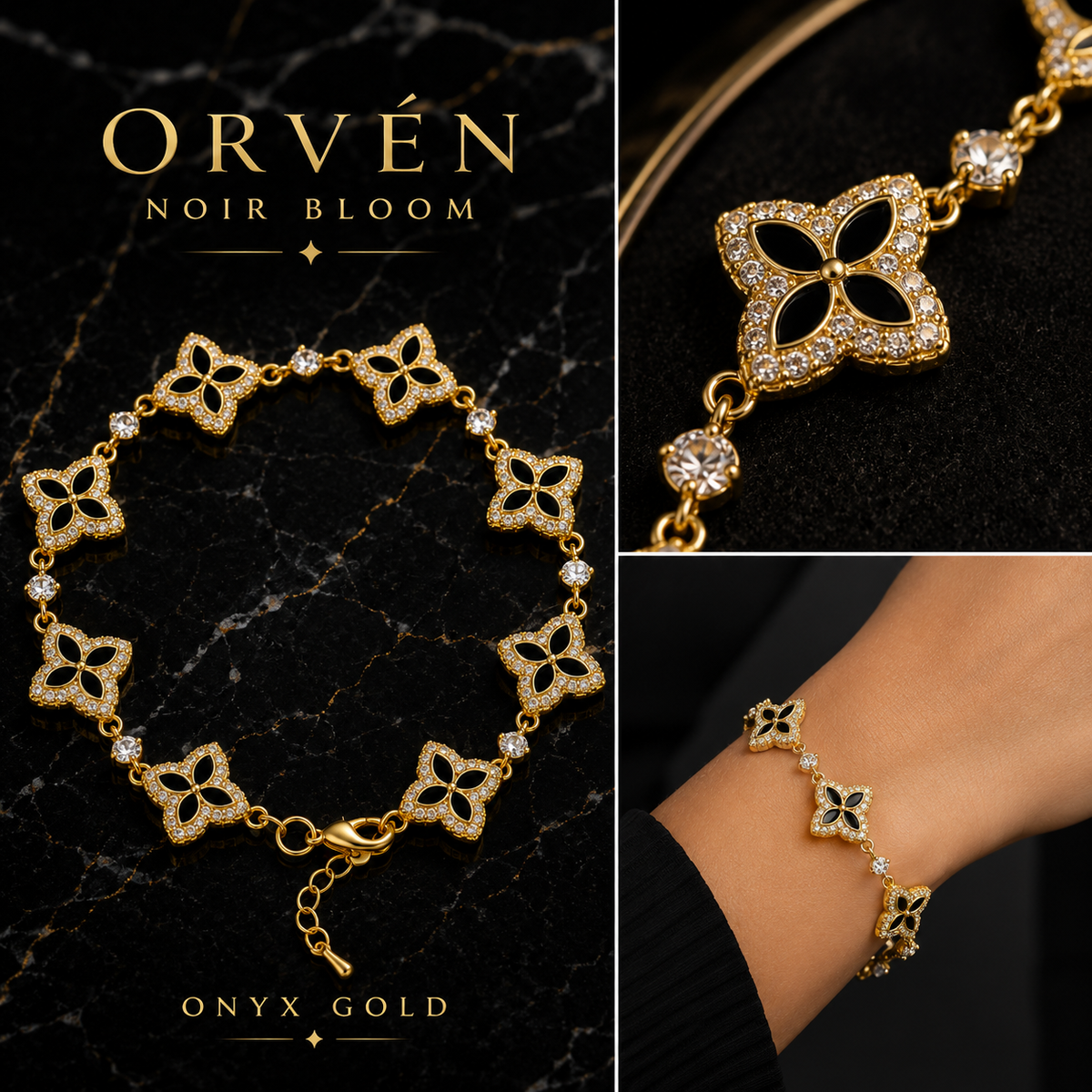 ORVÉN Noir Bloom Onyx Gold